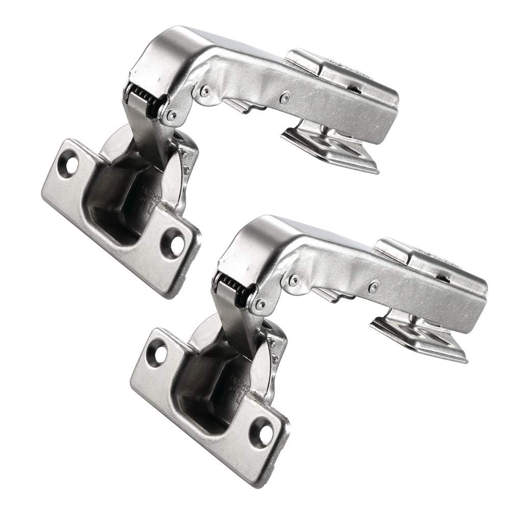 AOLISHENG 90 Degree Cabinet Hinges Soft Close Kitchen 90°(1 Pair), Silver