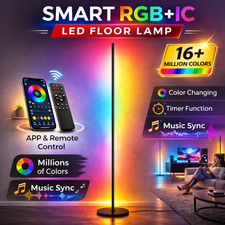 Smart RGB LED Corner Floor Lamp APP Remote Music Sync Color Changing Light