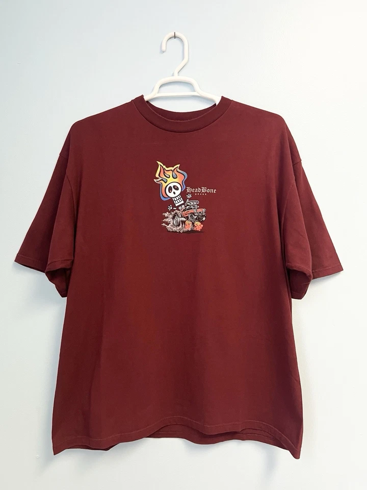 Camiseta Vintage Años 90 Marca Headbone XL Arte Skate Grunge Camiseta Manga Corta Foto 2 de 4