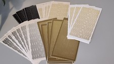 Craft Stash Sale  50 sheets Peel Off Stickers – Gold/Silver/Black –BARGAIN 