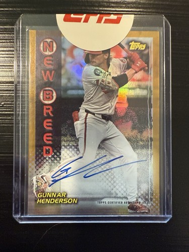 2024 Topps Archives Gunnar Henderson /50 1999 New Breed Autograph Gold Foil