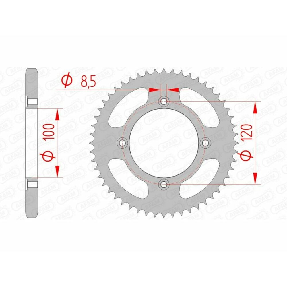 AFAM Standard Steel Sprocket 38200-Pitch 428 For Motorcycle Parts Accessories