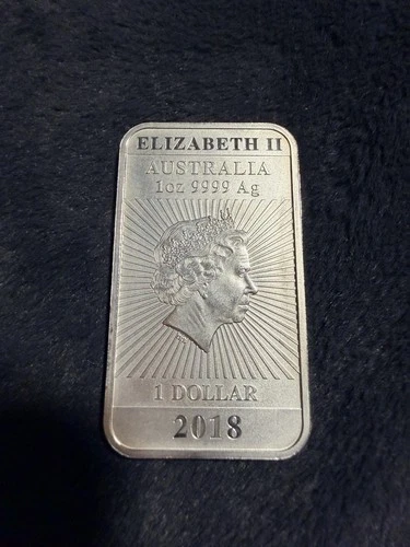 Australia 2018 1 oz .999 Silver Dragon Bullion Bar Elizabeth II $1