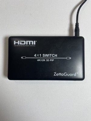 ZettaGuard 4x1 HDMI Switch 4K 3D PIP | 4 In 1 Out Selector Box Black