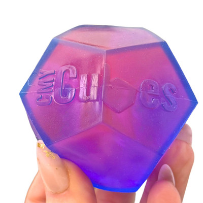 CMY Cubes PolySquish Squishy Purple Dodecahedron *Like NeeDoh* Open Box - NEW