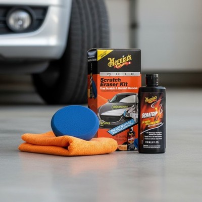 Meguiar s Quik Scratch Eraser Kit - Effortlessly Remove Car Scratches & Scuffs