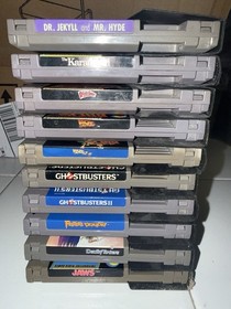10 NINTENDO NES LOT +sleeves Dr Jekyll Mr Hyde Ghostbusters Back To Future AVGN
