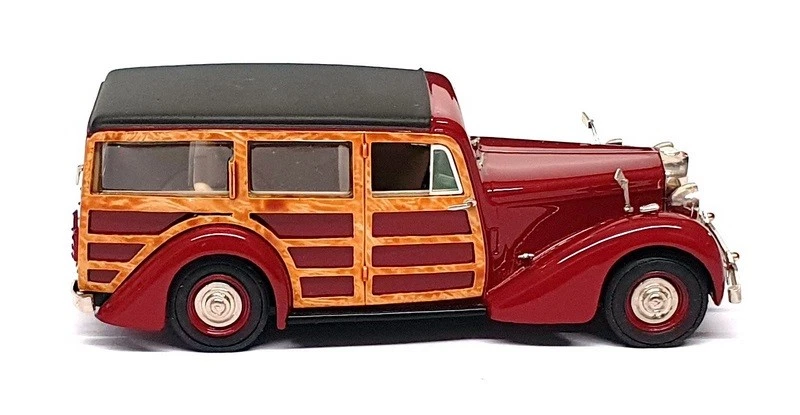 J&M Classics 1/43 Scale JM12 - 1947 Alvis TA14 Woody - Maroon - Image 3 of 4