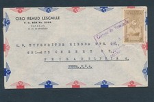 D489095 Venezuela to USA Airmail Cover Caracas to Philadelphia PA 1950