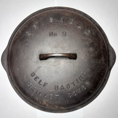 Vintage Griswold No. 9 Self Basting Skillet Cover 469 B Cast Iron Lid Erie PA