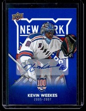 2025-26 UD Centennial New York Rangers Blue Kevin Weekes Auto #63