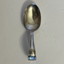 Vintage Bent Curved Loop Handle Baby Spoon Silver Plated England EPNS