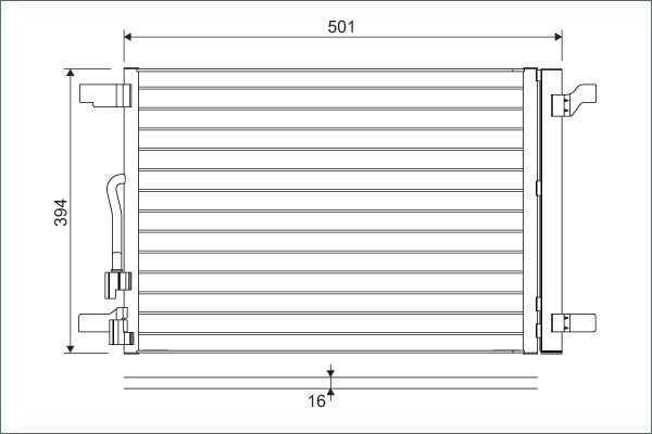 Valeo Kondensator, Klimaanlage 814301 FüR Skoda-image