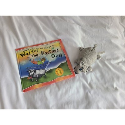 Walter the Farting Dog Hardcover Book and MerryMakers Plush Doll Set Kotzwinkle