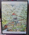 19thC Antique Print Up & Down Lines Railway Train Crash Religious Allegorical