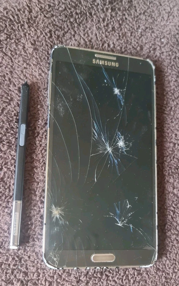 Samsung Galaxy Note 3 SM-N9005 100% ORIGINALE Vetro Lesionato Leggi Descrizione - Immagine 2 di 4