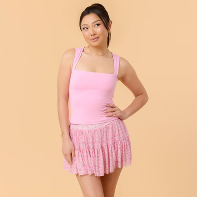 #ad Blogilates Women#x27;s Mommy amp; Me Ruffle Back Tank Top $12.99