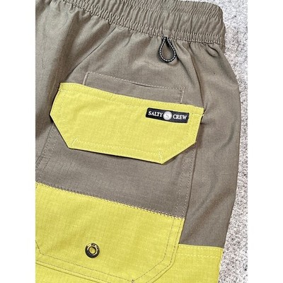 Salty Crew trunks Men XL Multi Two-Tone Hybrid  gray Beach Shorts Casual
