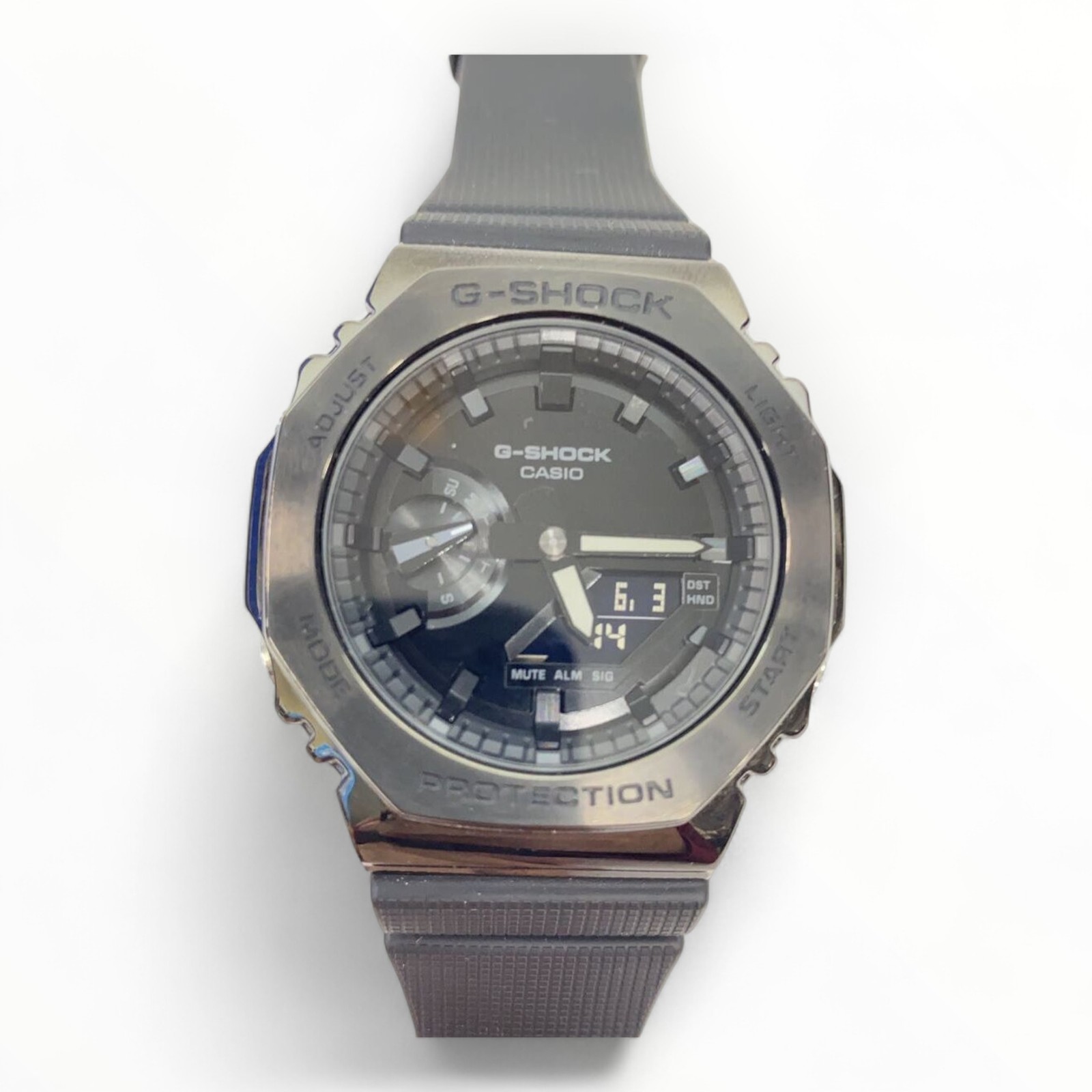 Casio Ana-Digi Silver Black Quartz Watch for Men - 1.57