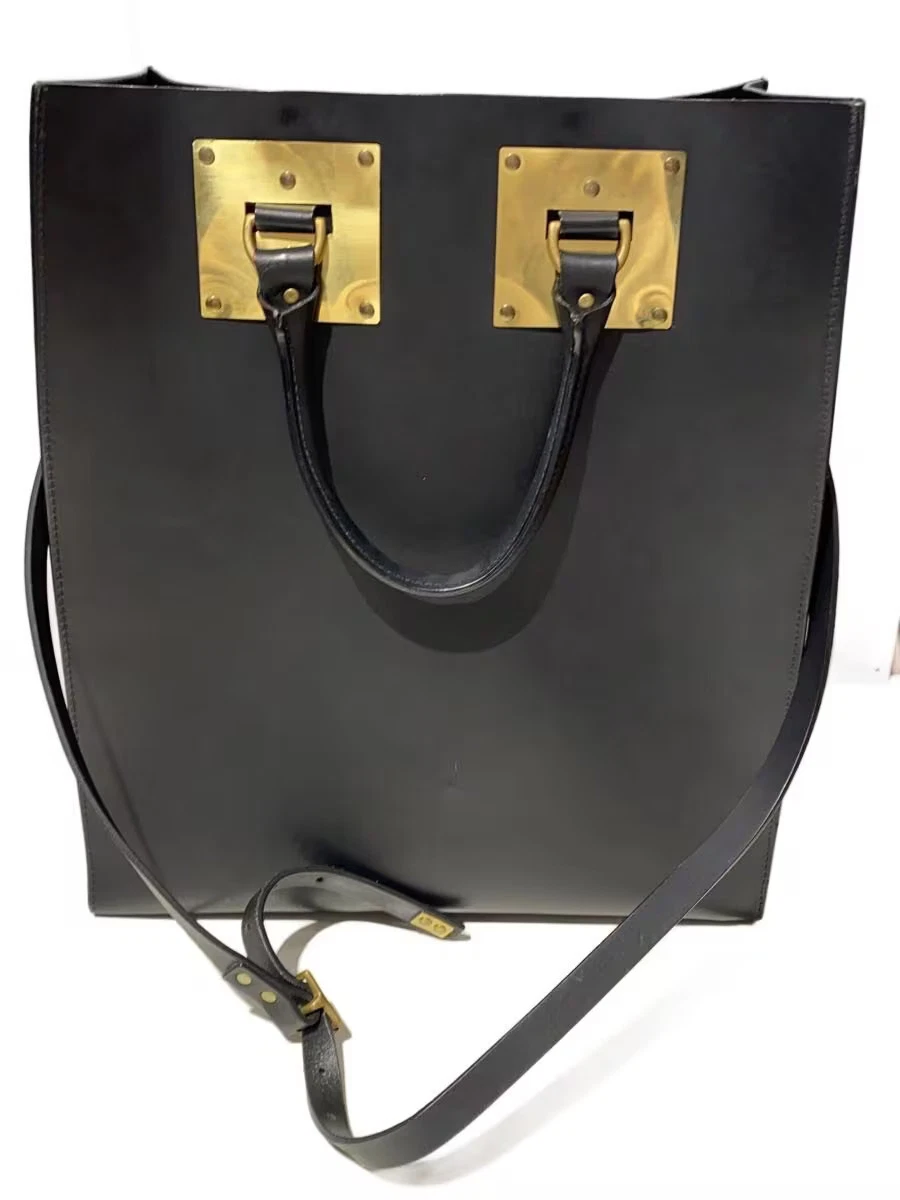 美品SOPHIE HULME 2way ハンドバッグ キャンバス 黒チャーム付き