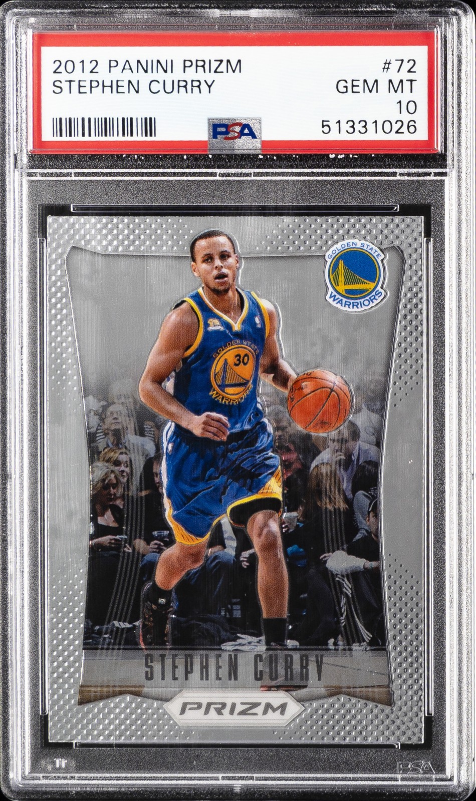 2012 PANINI PRIZM #72 STEPHEN CURRY PSA 10