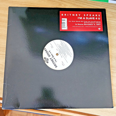 Britney Spears - I m a Slave 4 U - 12'' Promo Vinyl 2001 - Rare - Original Sticker