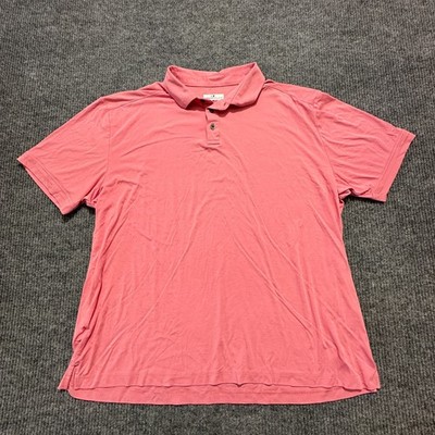 Grand Slam Performance Mens Polo Shirt Size XXL Pink Outdoor Short Sleeve