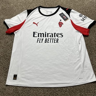 NWT Puma AC Milan Replica Away Jersey Mens XXL White Football Soccer Emirates 