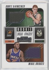 2018 Contenders Rookie Ticket Dual Swatches Donte DiVincenzo Mikal Bridges 03rx
