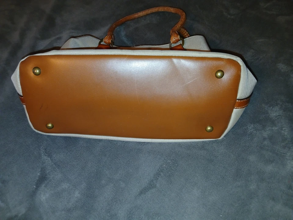 Bolso de Mano Comprador Auténtico Artesanal FOSSIL Clásico Color Castaño Forrado Cuero Foto 4 de 4