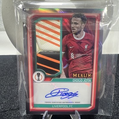 DIOGO JOTA 2023-24 Topps Merlin UEFA Match Ball Signature Auto Red - Liverpool