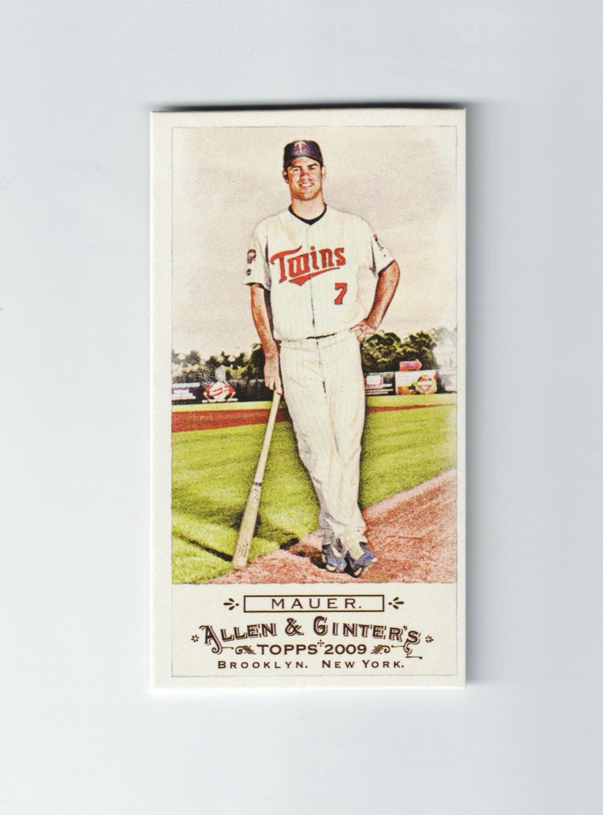 Joe Mauer #92 Baseball Cards 2009 Topps Allen & Ginter trading card — raw and PSA graded price guide