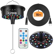 Disco Ball Motor with Light with Remote, Rotating 0/3/6/9/12/15 16ft Power Cord