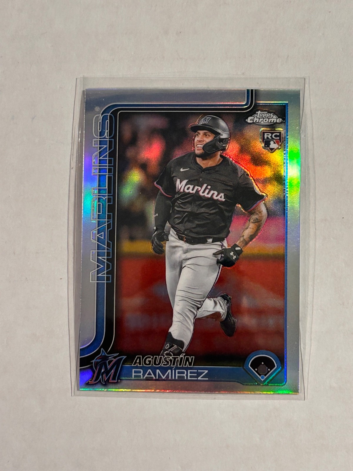 2025 Topps Chrome Update Agustin Ramirez RC #USC200 Refractor Miami Marlins