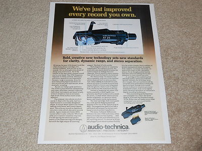 Audio Technica AT-25, AT-24 Cartridge Ad, 1979, 1 page, Articles, Info
