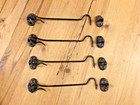 4 Rustic Latches Hook And Eye Screen Door Gate Chicken Coop Large Cast Iron Long