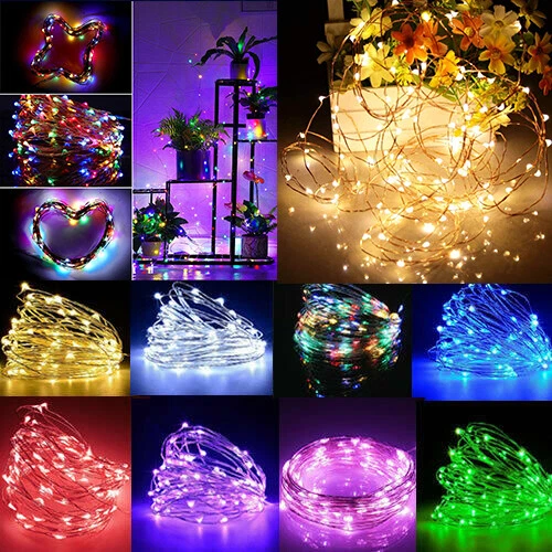 20/50/100X LED Battery Micro Rice Wire Copper Fairy String Lights Party Decor UK - Image 2 of 4