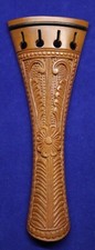 Elegant Handmade Carved Boxwood violin tailpiece . French Mod 55
