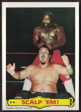 1985 Topps WWF WWE Wrestling #24 Scalp 'Em - Junkyard Dog and Mr. Fuji