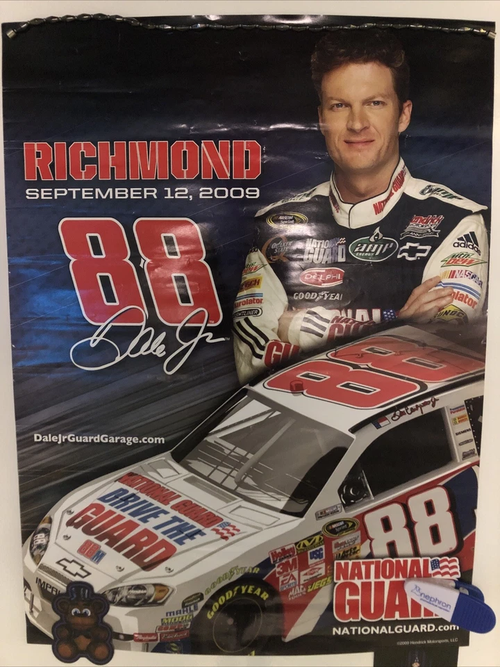24" x 18" Dale Earnhardt Jr Poster -Richmond,  September 12, 2009 National Guard - Image 2 of 4