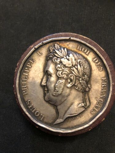 medaille argent louis philippe roi des français par F.Petit session 1842 - Afbeelding 1 van 7