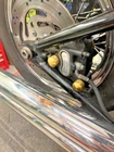 2 Harley Softail Rear Brake Caliper BRASS DOME BOLT COVERS