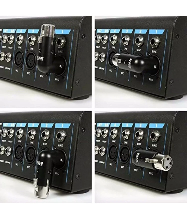 Угловой адаптер LyxPro XLR штекерный-гнездовой 4 угловых положения микрофонный кабель 90 градусов - Изображение 2 из 4