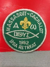 (b70) Boy Scouts- 1982 Massasoit-Cachalot - BSA Retreat  patch  
