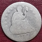 1856 O Seated Liberty Quarter 25c Circulated #88857