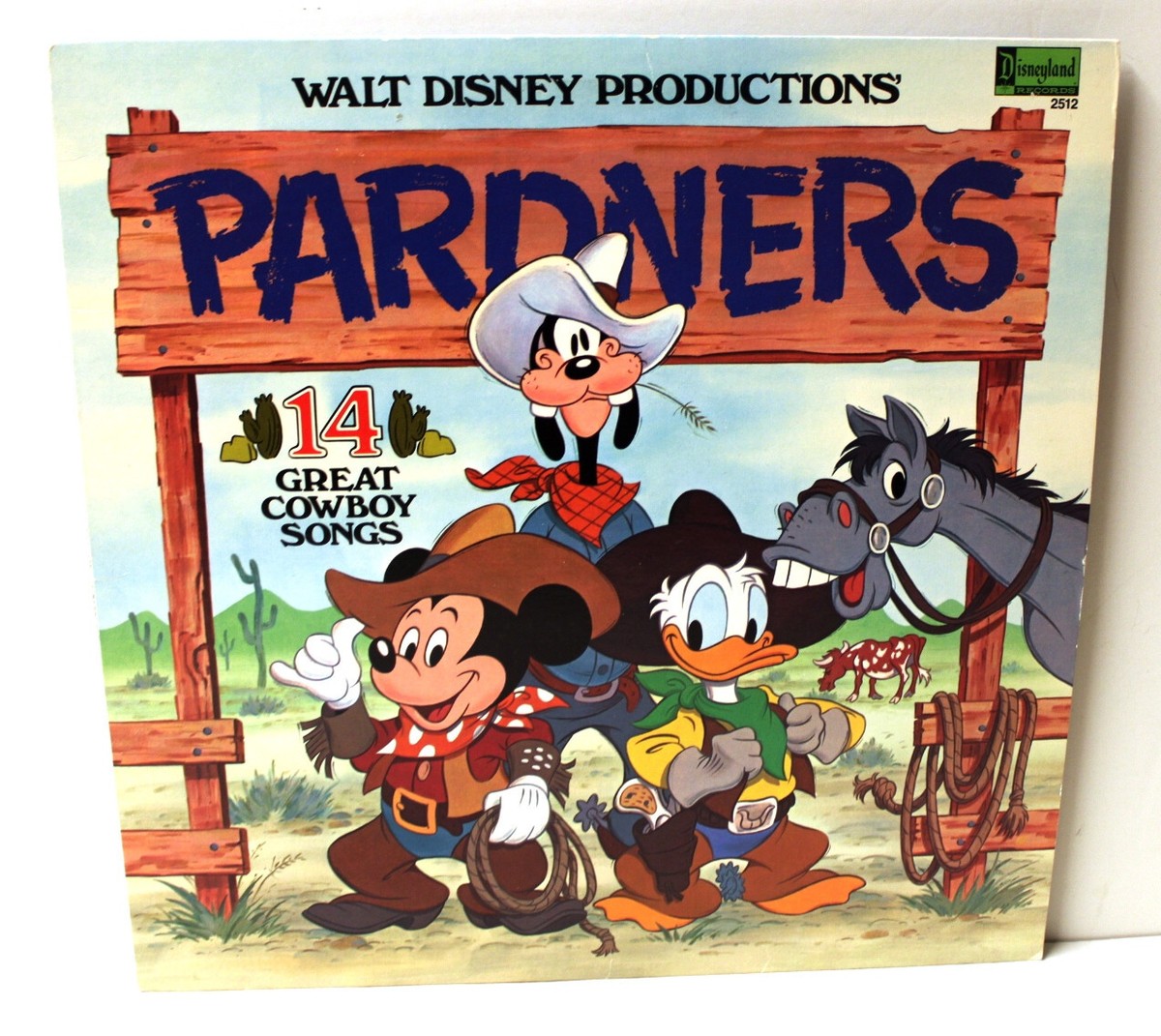 ディズニー ポスター B2 DISNEY MUSIC ALBUM Walt Disney Pardners Cowboy Songs Vinyl Record | eBay