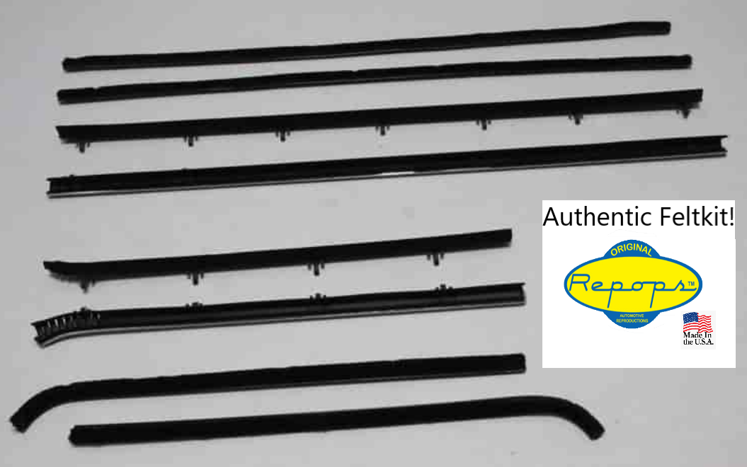 1966 1967 Nova/Chevy II 2Door Hardtop Door Window Felt Rubber Seal 8