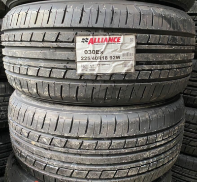 2X NEW ALLIANCE AL30 BY YOKOHAMA 225/40/18 225 40 ZR18 XL 92W A1