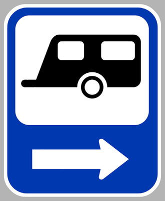RIGHT CARAVAN AREA PITCH CAMPING STICKER STICKER CAM197