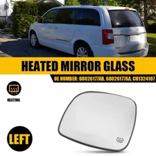 Rear View Mirror Glass Heated Left Driver For 2008-2016 Chrysler Town & Country